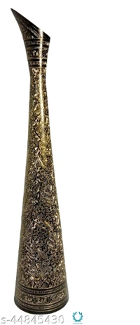 Hand Crafted Sleek and Long Brass Flower vase